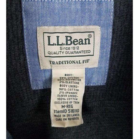 L.L.Bean Men's Sz. M Navy & Green Flannel Snap Front Shirt Jacket - Picture 2 of 7